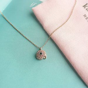 Gold tropical paradise parrot mini necklace